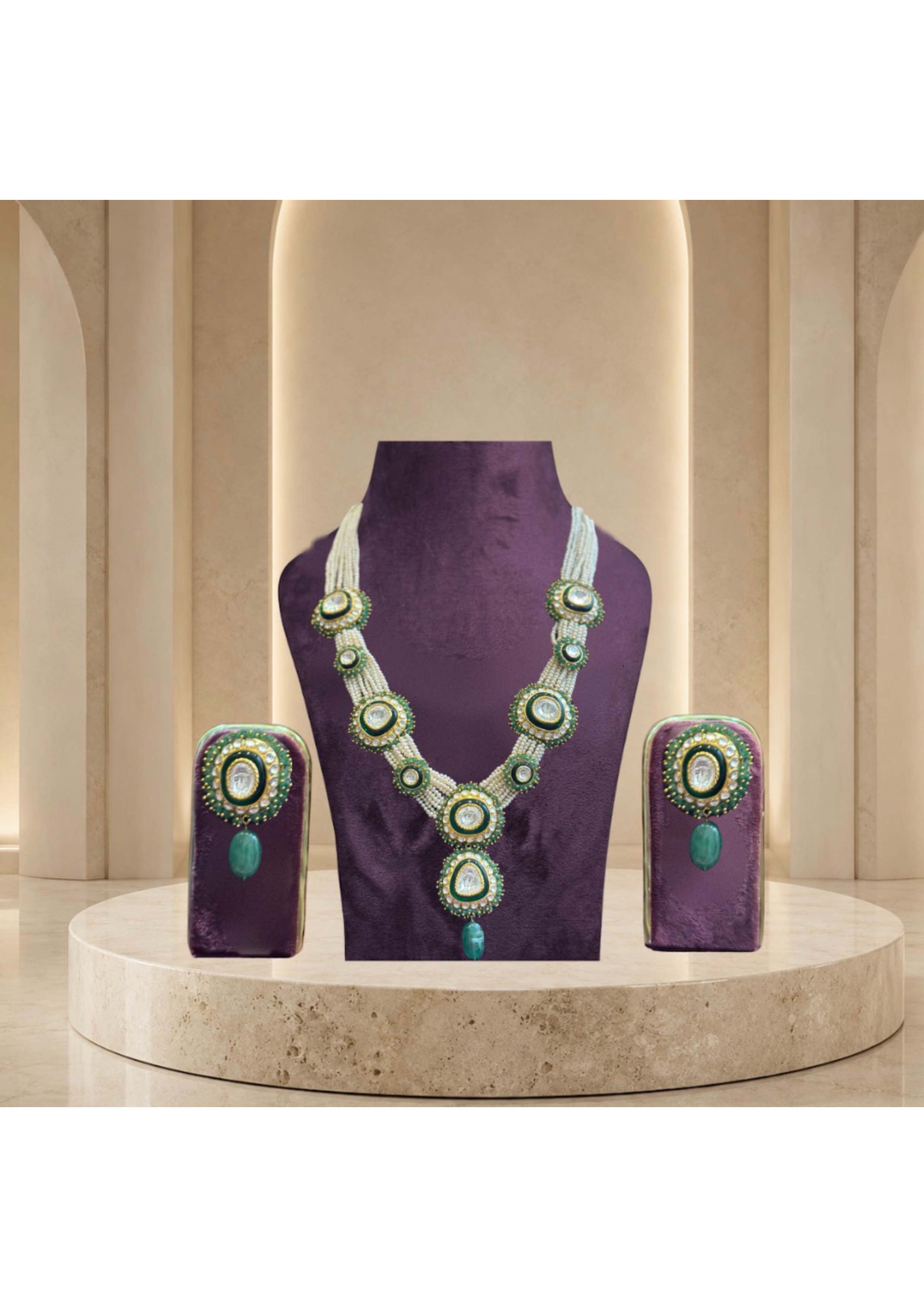 Rajrani Emerald Rani Haar — Rani Haar jewellery by Shree Kishan Jewellers & Sons