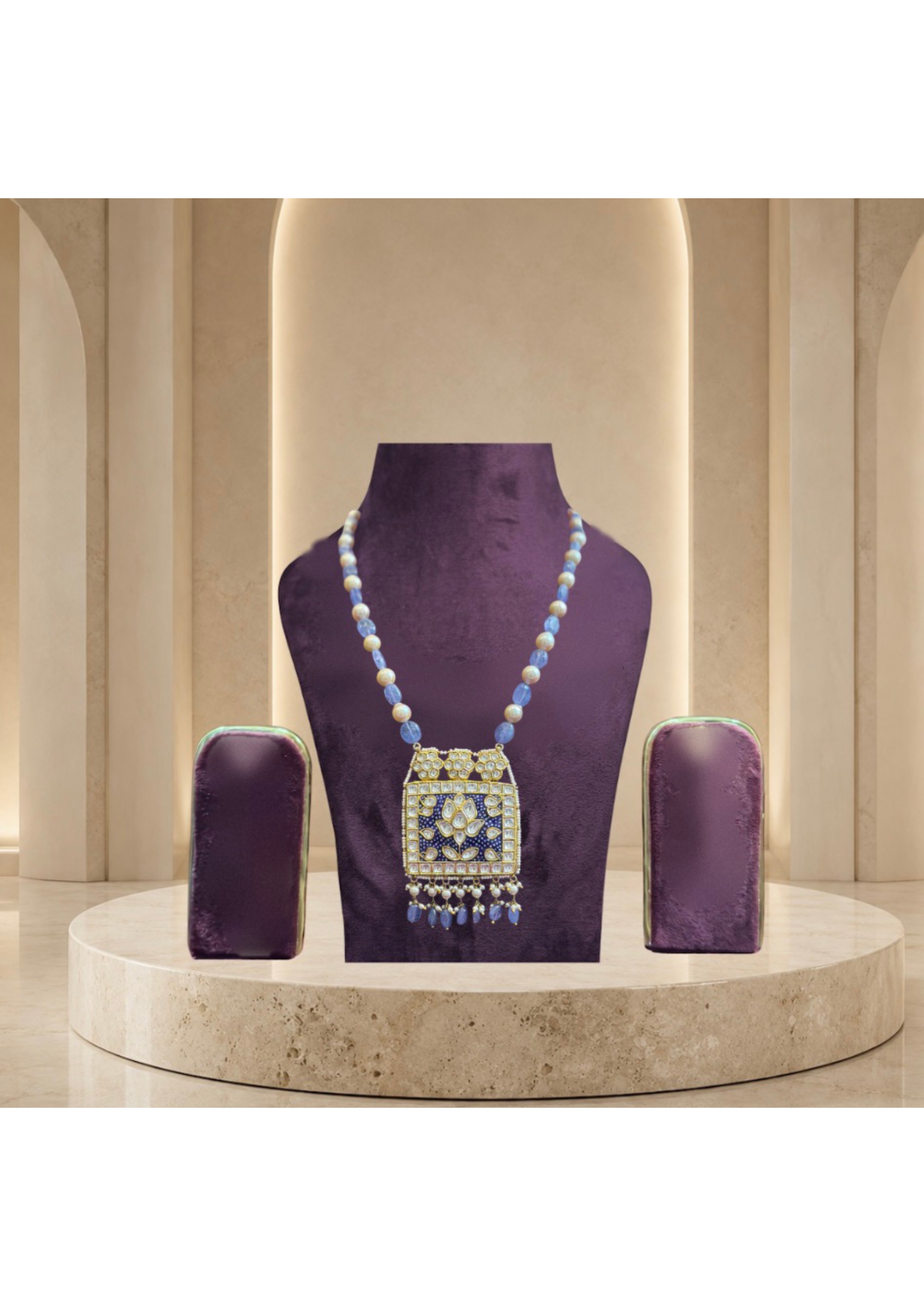 Neelkanth Royal Pendant Mala — Pendant Sets jewellery by Shree Kishan Jewellers & Sons